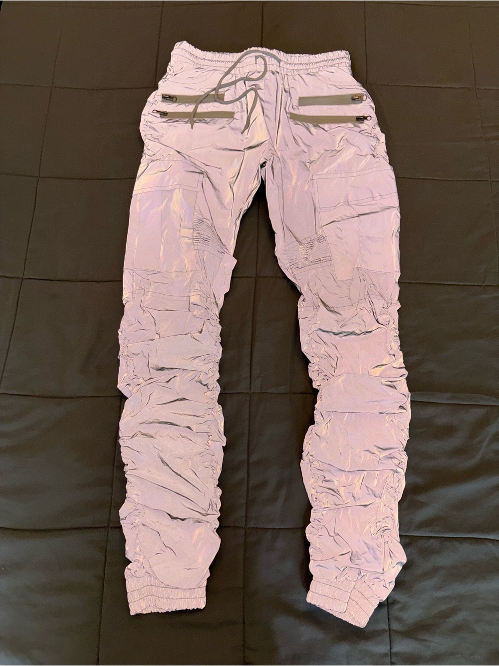 Reflective Silver Techwear Joggers